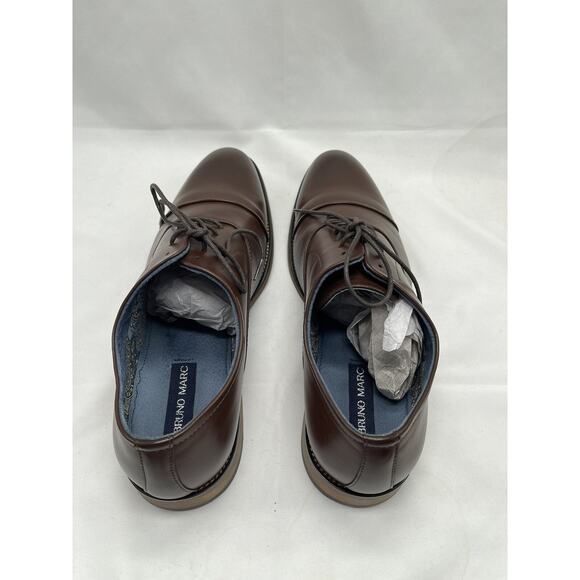 Bruno Marc New York William Leather Oxford Brown Dress Shoes Mens Sz 12 main image 8